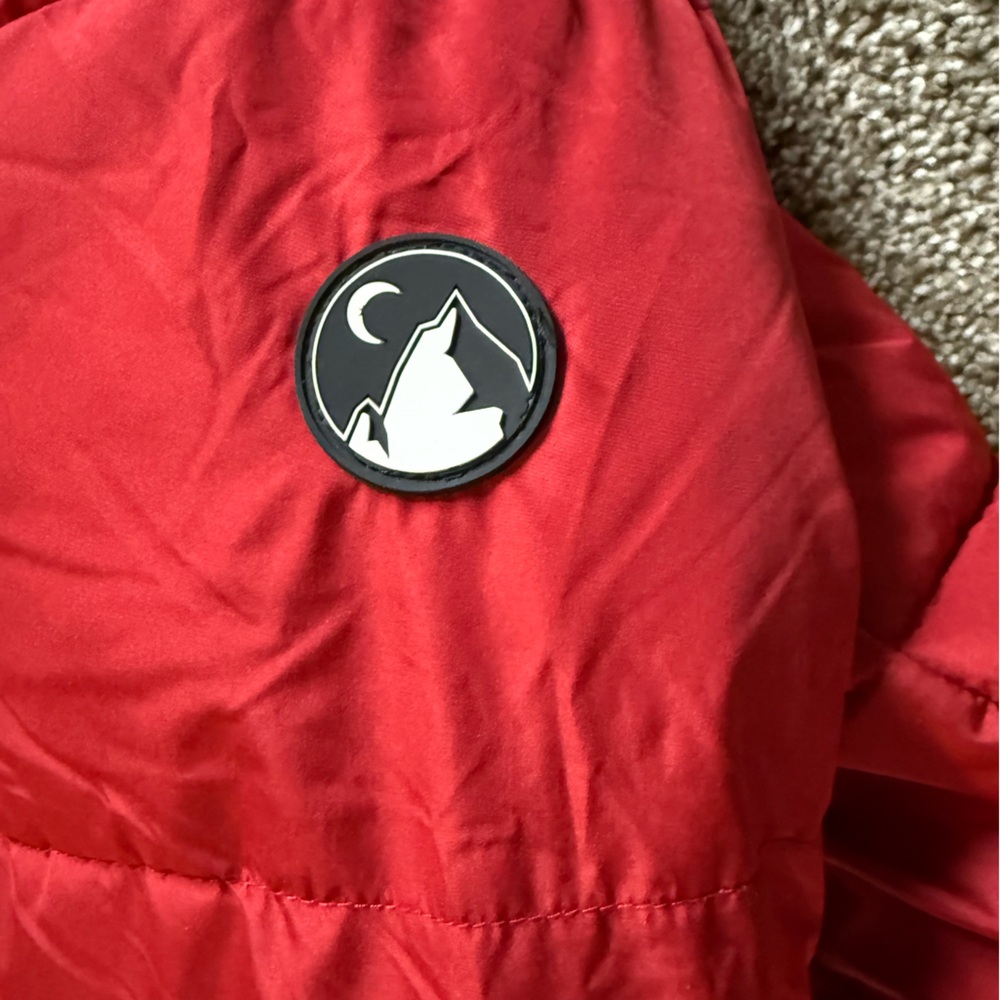 Zyia Active Jacket Womens Large Red Hooded Puffer Quilted Full Zip Insulated - Picture 3 of 6
